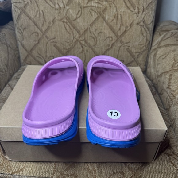 HOKA Ora Recovery Slide 3 Cyclamen/Coastal Sky‎ Men's 13 NEW - Picture 5 of 7